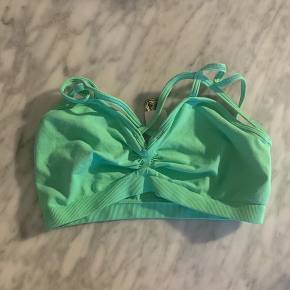 LF criss cross bandeau - lime green. Size S - Picture 2 of 3